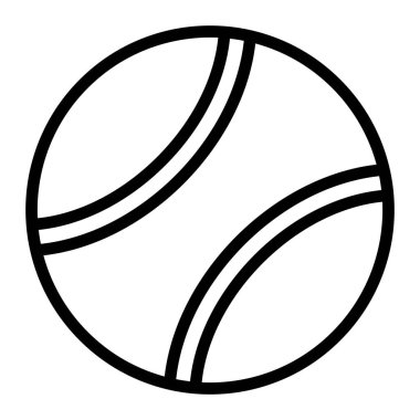 Tennis Ball Vector Line Icon Design
