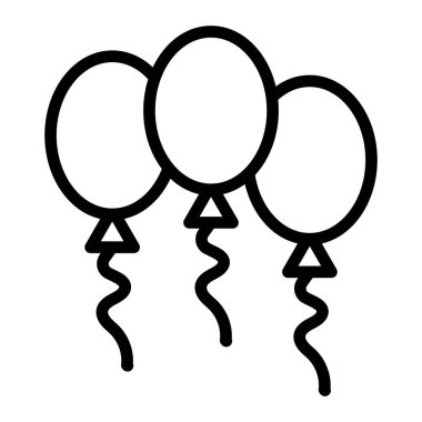 Balon Vektör Satırı Simge Tasarımı