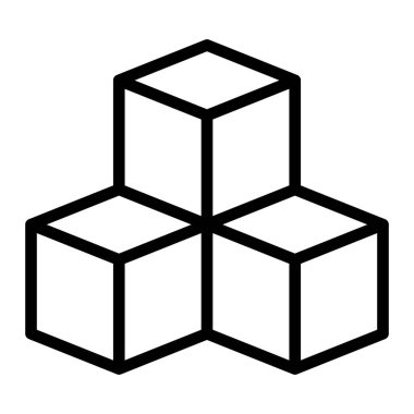 Bloklar Vektör Satır Simgesi Tasarımı