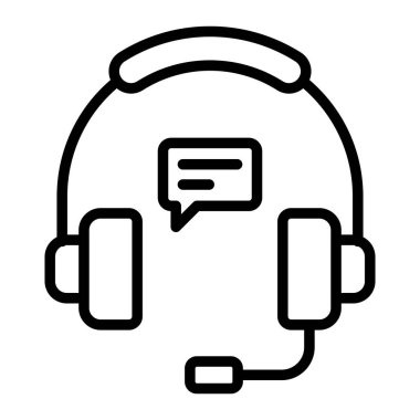 Müşteri Destek Vektör Satırı Simgesi Tasarımı