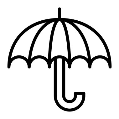 Şemsiye Vektör Satır Simgesi Tasarımı