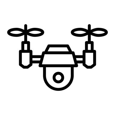 Drone Vektör Satır Simgesi Tasarımı