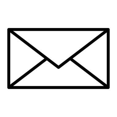 E- posta Vektör Satır Simgesi Tasarımı