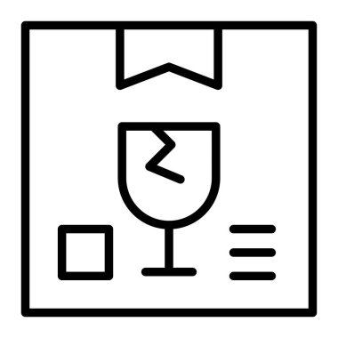 Kırılgan Vektör Satır Simgesi Tasarımı