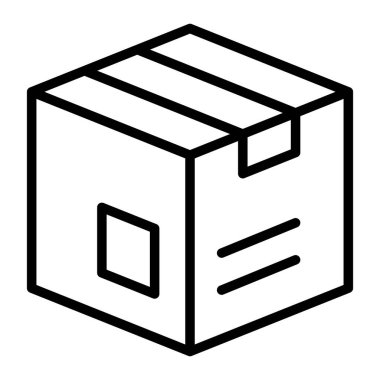 Paket Vektör Satırı Simgesi Tasarımı