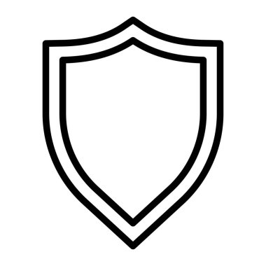 Kalkan Vektör Satır Simgesi Tasarımı