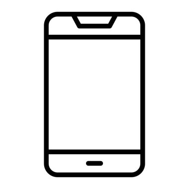 Akıllı Telefon Vektör Satır Simgesi Tasarımı