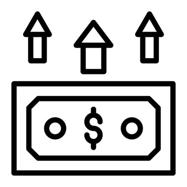 Enflasyon Çizgisi Simgesi Tasarımı