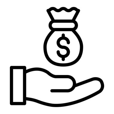 Gelir Çizgisi Simgesi Tasarımı