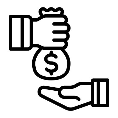 Kredi Vektörü Satır Simgesi Tasarımı