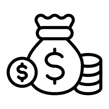 Finans Vektörü Satır Simgesi Tasarımı