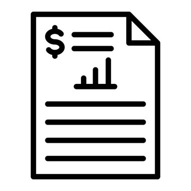 Mali Açıklama Vektör Satır Simgesi Tasarımı