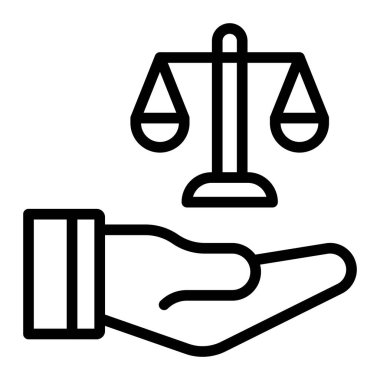 Yasal Servis Vektör Satır Simgesi Tasarımı