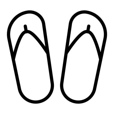 Flipflops Satır Simgesi Kişisel ve Ticari Kullanım Tasarımı