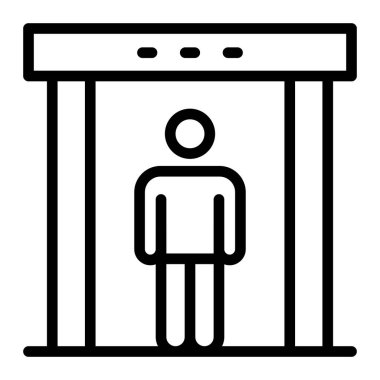 Kişisel ve ticari kullanım için Güvenlik Tarayıcı Hattı Simgesi Tasarımı