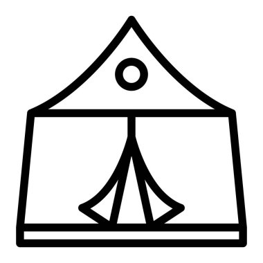 Kişisel ve ticari kullanım için çadır hattı simgesi tasarımı