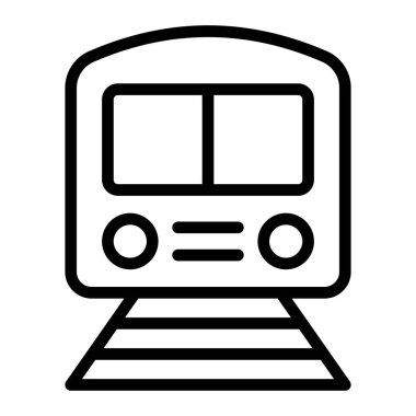 Kişisel ve ticari kullanım için Tren Çizgisi Simgesi Tasarımı