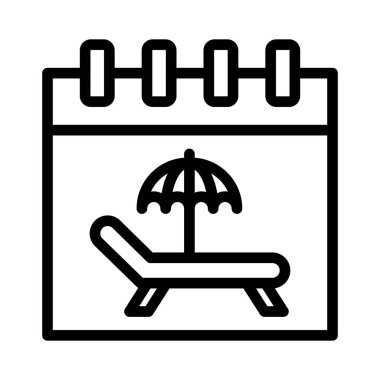 Kişisel ve Ticari Kullanım İçin Tatil Hattı Simgesi Tasarımı