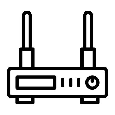 Wifi Router Hattı Simge Tasarımı Kişisel ve Ticari Kullanım İçin
