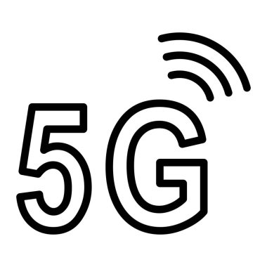 Kişisel ve Ticari Kullanım için 5G Satır Simgesi Tasarımı