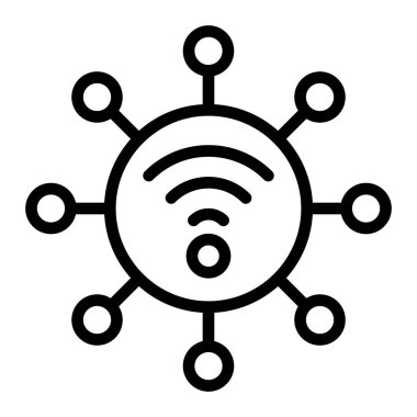 Kişisel ve ticari kullanım için IOT Satır Simgesi Tasarımı