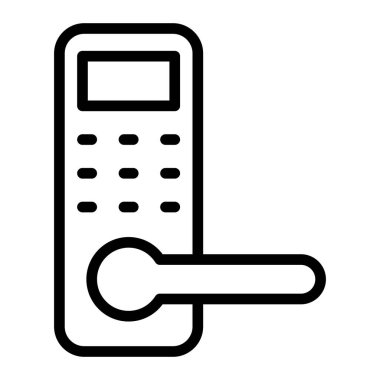 Kişisel ve ticari kullanım için Akıllı Kilit Satırı Simgesi Tasarımı