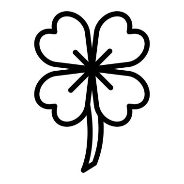 Kişisel ve ticari kullanım için Clover Line Simgesi Tasarımı