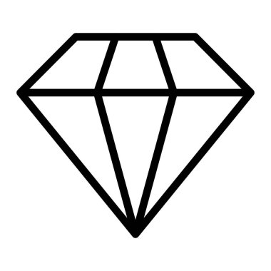 Kişisel ve Ticari Kullanım İçin Elmas Çizgisi Simgesi Tasarımı