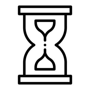 Kişisel ve Ticari Kullanım için Kum Saati Çizgisi simgesi Tasarımı