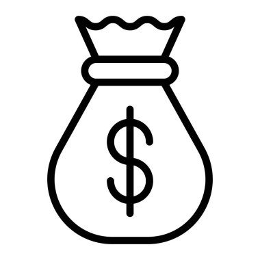 Para Çantası Hattı Simge Tasarımı Kişisel ve Ticari Kullanım İçin