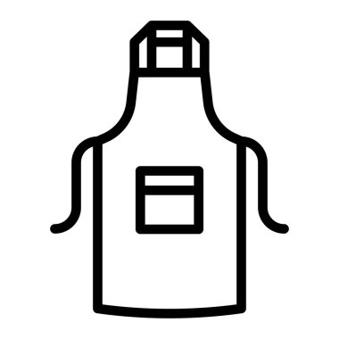 Kişisel ve Ticari Kullanım İçin Önlük Çizgisi Simgesi Tasarımı