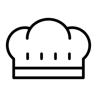 Şef Şapka Hattı Simge Tasarımı Kişisel ve Ticari Kullanım İçin