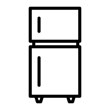 Kişisel ve ticari kullanım için Buzdolabı Hattı Simgesi Tasarımı