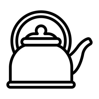 Kişisel ve ticari kullanım için Kettle Line Simgesi Tasarımı
