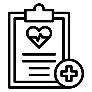 Kişisel ve ticari kullanım için Sağlık Hizmeti Raporu Simgesi Tasarımı