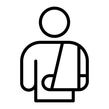 Yaralanma Çizgisi Simgesi Kişisel ve Ticari Kullanım Tasarımı