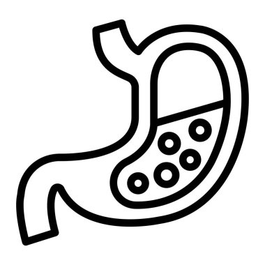 Kişisel ve ticari kullanım için Mide Çizgisi Simgesi Tasarımı