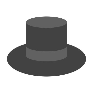 Beyaz Şapka Vektörü Düz Simge Tasarımı