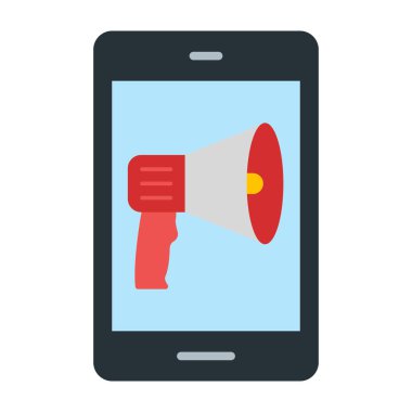 Reklam Vektörü Düz Simge Tasarımı