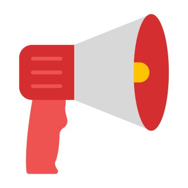 Megafon Vektör Düz Simge Tasarımı