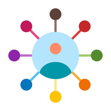 Ağ Vektörü Düz Simge Tasarımı