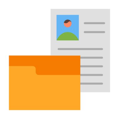 Dosya Vektörü Düz Simge Tasarımı