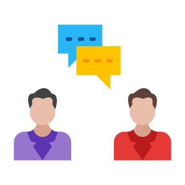 İletişim Vektörü Düz Simge Tasarımı