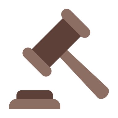 Gavel Vektör Düz Simge Tasarımı