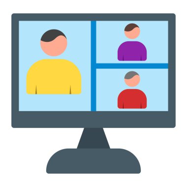 webinar Vektör Düz Simge Tasarımı