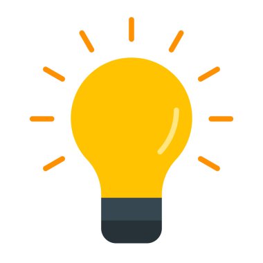 Fikir Vektörü Düz Simge Tasarımı