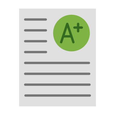 Not Vektörü Düz Simge Tasarımı