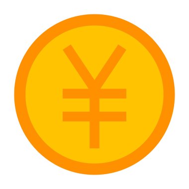 Yen Vektörü Düz Simge Tasarımı