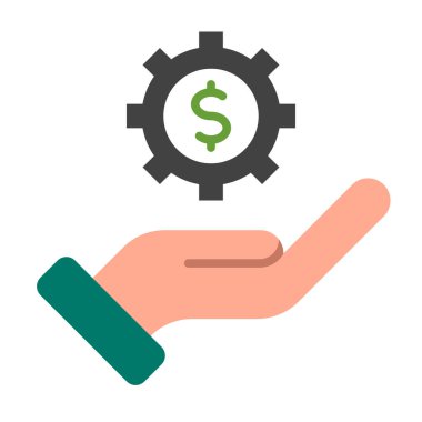 Maliyet Vektörü Düz Simge Tasarımı