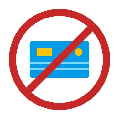 Kredi kartı Vektör Düz Simge Tasarımı Yok